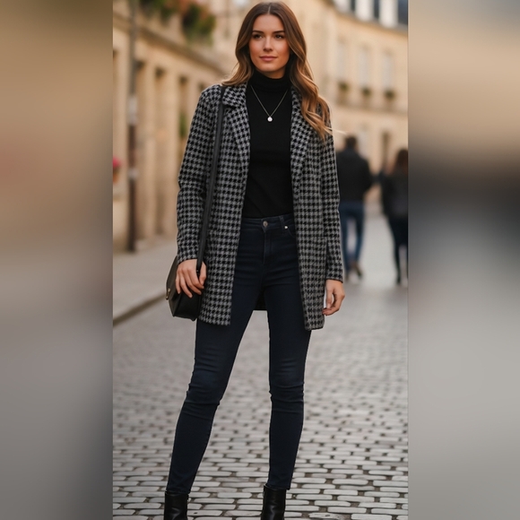 BBJ Los Angeles Jackets & Blazers - Classic Black and Gray Women's Blazer